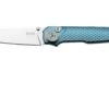 MKM Miura Blue Titanium, Navaja Satin MI-TBL, Diseño Simone Tonolli -Knives And Tools Comercio MMK MI TBL 01 mkm