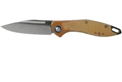 MKM Fara MY01-NC Natural Micarta Navaja, Lucas Burnley Design