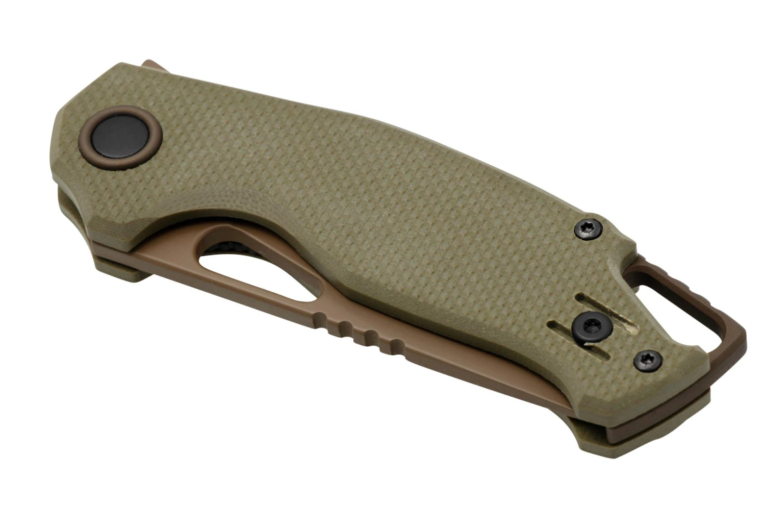 MKM Vincent VCN-GGC Coyote Brown PVD N690CO, OD Green G10, Coyote Brown Aluminum Navaja, Diseño De Jesper Voxnaes 8 MKM Vincent VCN-GGC Coyote Brown PVD N690CO, OD Green G10, Coyote Brown Aluminum Navaja, Diseño De Jesper Voxnaes - Imagen 6