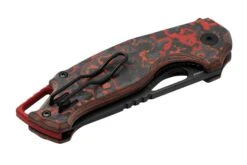 MKM Vincent VCV-CLD Black PVD VANAX, Lava Flow Carbon Fibre, Red Aluminum Navaja, Diseño De Jesper Voxnaes -Knives And Tools Comercio MMK VCV CLD 07 mkm