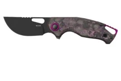 MKM Vincent VCV-CPD Black PVD VANAX, Purple Haze Carbon Fibre, Purple Aluminum Navaja, Diseño De Jesper Voxnaes