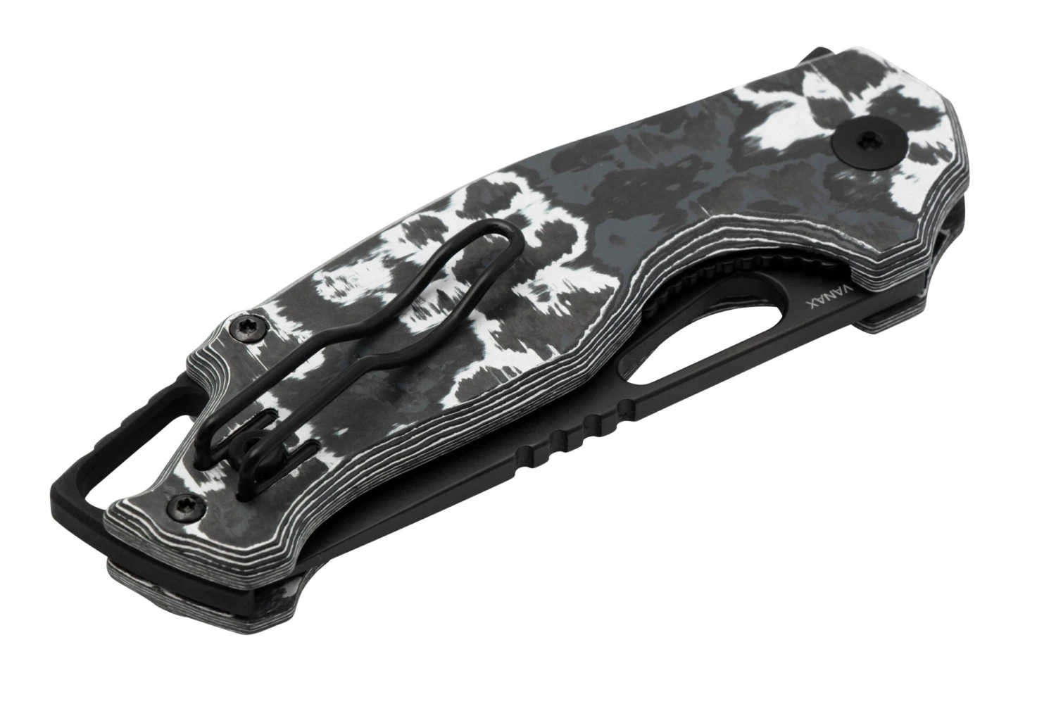 MKM Vincent VCV-CWD Black PVD VANAX, White Storm Carbon Fibre, Black Aluminum Navaja, Diseño De Jesper Voxnaes 9 MKM Vincent VCV-CWD Black PVD VANAX, White Storm Carbon Fibre, Black Aluminum Navaja, Diseño De Jesper Voxnaes - Imagen 7