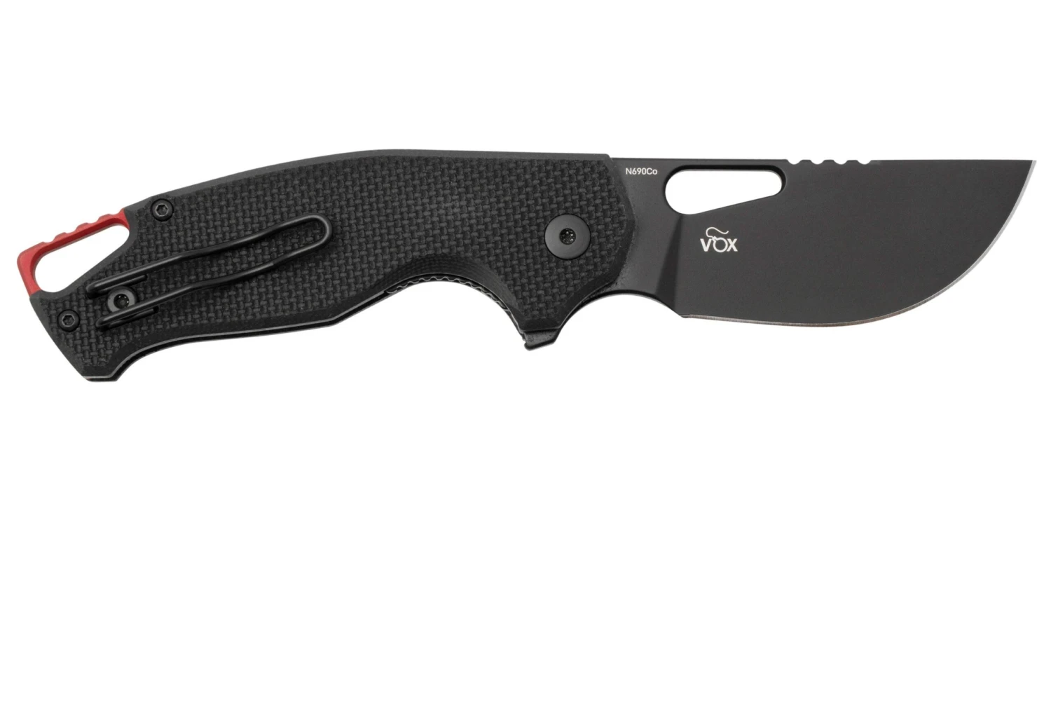 MKM Vincent VCN-GBB Black PVD N690CO, Black G10, Red Aluminum Navaja, Diseño De Jesper Voxnaes 4 MKM Vincent VCN-GBB Black PVD N690CO, Black G10, Red Aluminum Navaja, Diseño De Jesper Voxnaes - Imagen 2