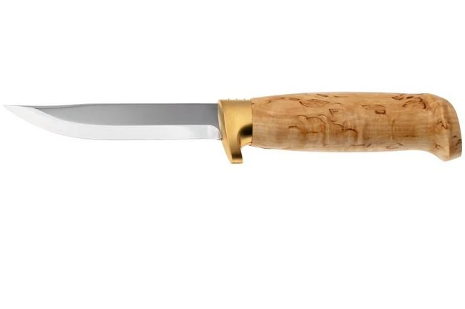 Marttiini Lynx Golden 160014, Satin Stainless Steel, Golden Guard, Curly Birch, Cuchillo De Exterior 3 Marttiini Lynx Golden 160014, Satin Stainless Steel, Golden Guard, Curly Birch, Cuchillo De Exterior