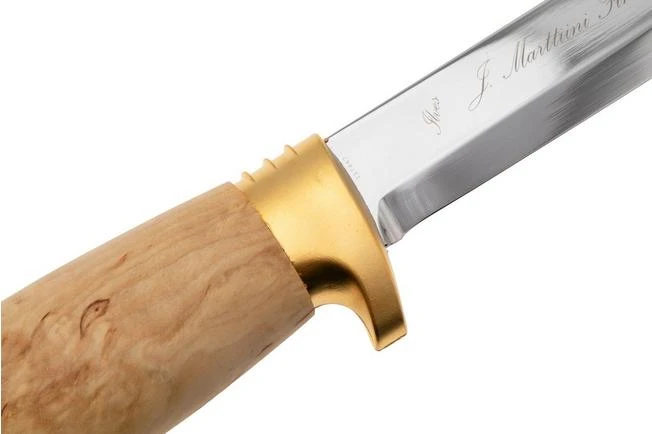 Marttiini Lynx Golden 160014, Satin Stainless Steel, Golden Guard, Curly Birch, Cuchillo De Exterior 7 Marttiini Lynx Golden 160014, Satin Stainless Steel, Golden Guard, Curly Birch, Cuchillo De Exterior - Imagen 5