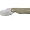 Mercury Kali N690 Stonewashed Clip Point, Green Canvas Micarta, Cuchillo Fijo