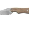 Mercury Kali N690 Stonewashed Clip Point, Natural Canvas Micarta, Cuchillo Fijo