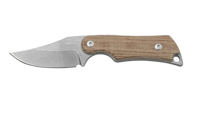 Mercury Kali N690 Stonewashed Clip Point, Natural Canvas Micarta, Cuchillo Fijo 3 Mercury Kali N690 Stonewashed Clip Point, Natural Canvas Micarta, Cuchillo Fijo