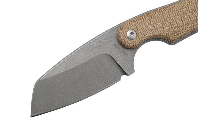 Mercury Kali N690 Stonewashed Sheepsfoot, Natural Canvas Micarta, Cuchillo Fijo 5 Mercury Kali N690 Stonewashed Sheepsfoot, Natural Canvas Micarta, Cuchillo Fijo - Imagen 3