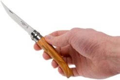 Opinel Navaja No. 8 Slim Line, Acero Inoxidable, Madera De Olivo -Knives And Tools Comercio OP001144 07 opinel op001144 07
