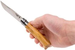 Opinel Navaja No. 8 Luxury Range, Acero Inoxidable, Madera De Olivo -Knives And Tools Comercio OP002023 07 opinel op002023 07