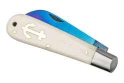 Otter Anchor Knife 173 KN M.L Large Blue Carbon, Bone, Brass Anchor, Navaja -Knives And Tools Comercio OR173KNML 04 otter