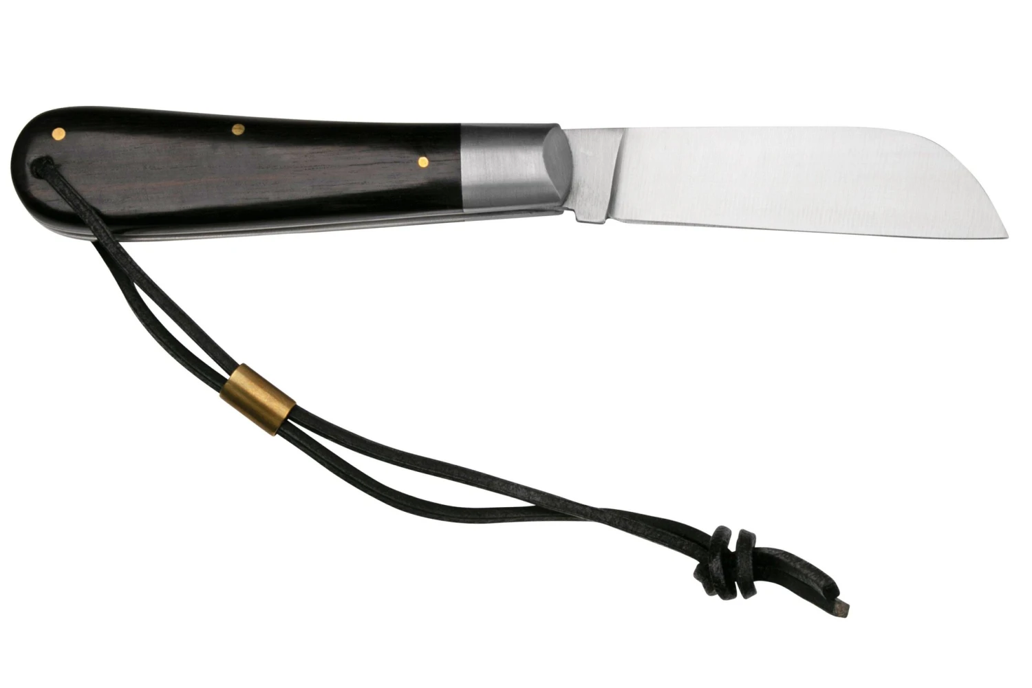 Otter Anchor Knife SET 173 Large Stainless, Grenadilla, Brass Anchor, Leather Strap Navaja 4 Otter Anchor Knife SET 173 Large Stainless, Grenadilla, Brass Anchor, Leather Strap Navaja - Imagen 2