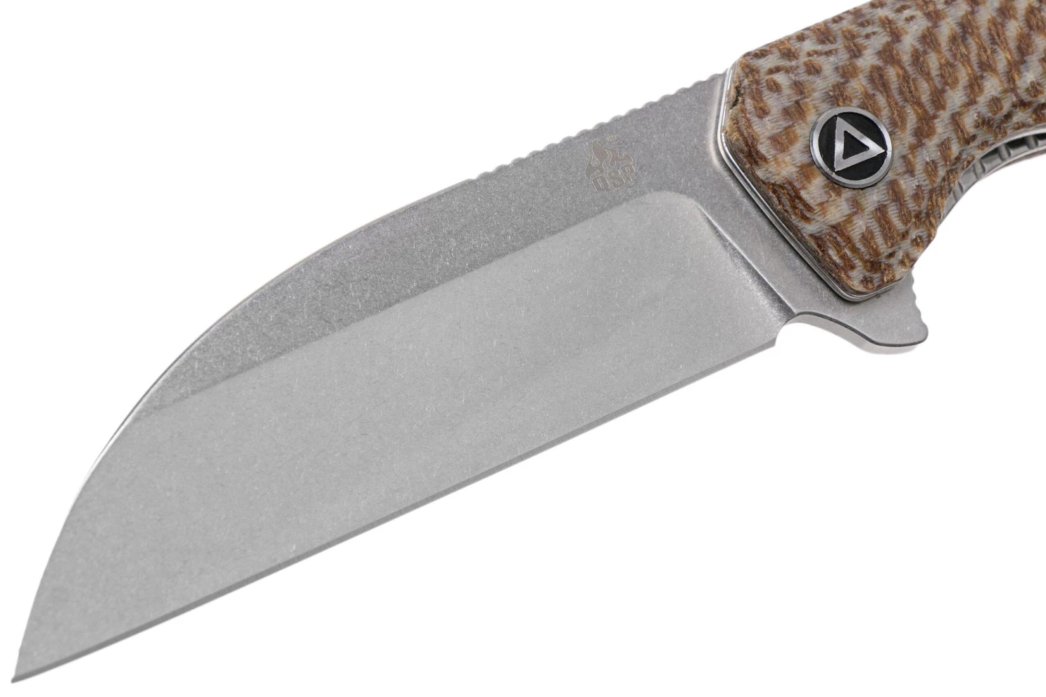 QSP Knife Pelican QS118-A1 Stonewash, Textured Brown Micarta Navaja 5 QSP Knife Pelican QS118-A1 Stonewash, Textured Brown Micarta Navaja - Imagen 3