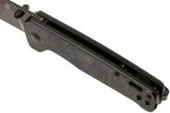 QSP Knife Penguin QS130-UBL Blue Shredded Carbon Fibre G10, Blackwashed, Navaja -Knives And Tools Comercio QS130 UBL 07 qsp knife