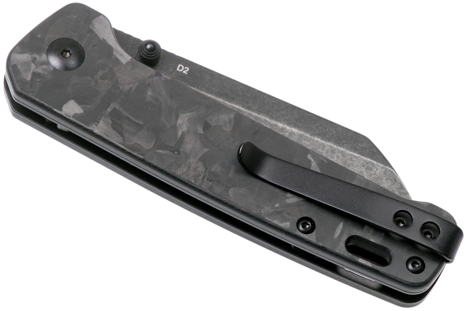 QSP Knife Penguin QS130-U Shredded Carbon Fibre G10, Blackwashed, Navaja 6 QSP Knife Penguin QS130-U Shredded Carbon Fibre G10, Blackwashed, Navaja - Imagen 4