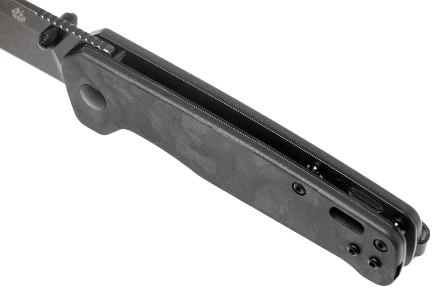 QSP Knife Penguin QS130-U Shredded Carbon Fibre G10, Blackwashed, Navaja 9 QSP Knife Penguin QS130-U Shredded Carbon Fibre G10, Blackwashed, Navaja - Imagen 7