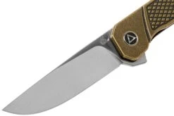 QSP Knife Osprey QS139-D1 Textured Brass, Satin, Navaja -Knives And Tools Comercio QS139 D1 03 qsp knife