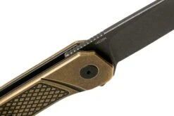QSP Knife Osprey QS139-D2 Textured Brass, Blackwashed, Navaja -Knives And Tools Comercio QS139 D2 06 qsp knife