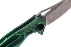 Rike Mini Hummingbird Navaja Damascus, Verde -Knives And Tools Comercio RKMINI GR 06 rike knives mini hummingbird rkmini gr 06