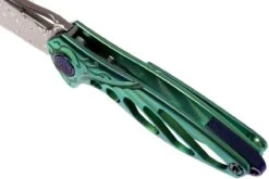 Rike Mini Hummingbird Navaja Damascus, Verde -Knives And Tools Comercio RKMINI GR 07 rike knives mini hummingbird rkmini gr 07