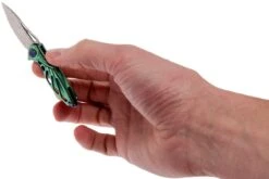 Rike Mini Hummingbird Navaja Damascus, Verde -Knives And Tools Comercio RKMINI GR 08 rike knives mini hummingbird rkmini gr 08