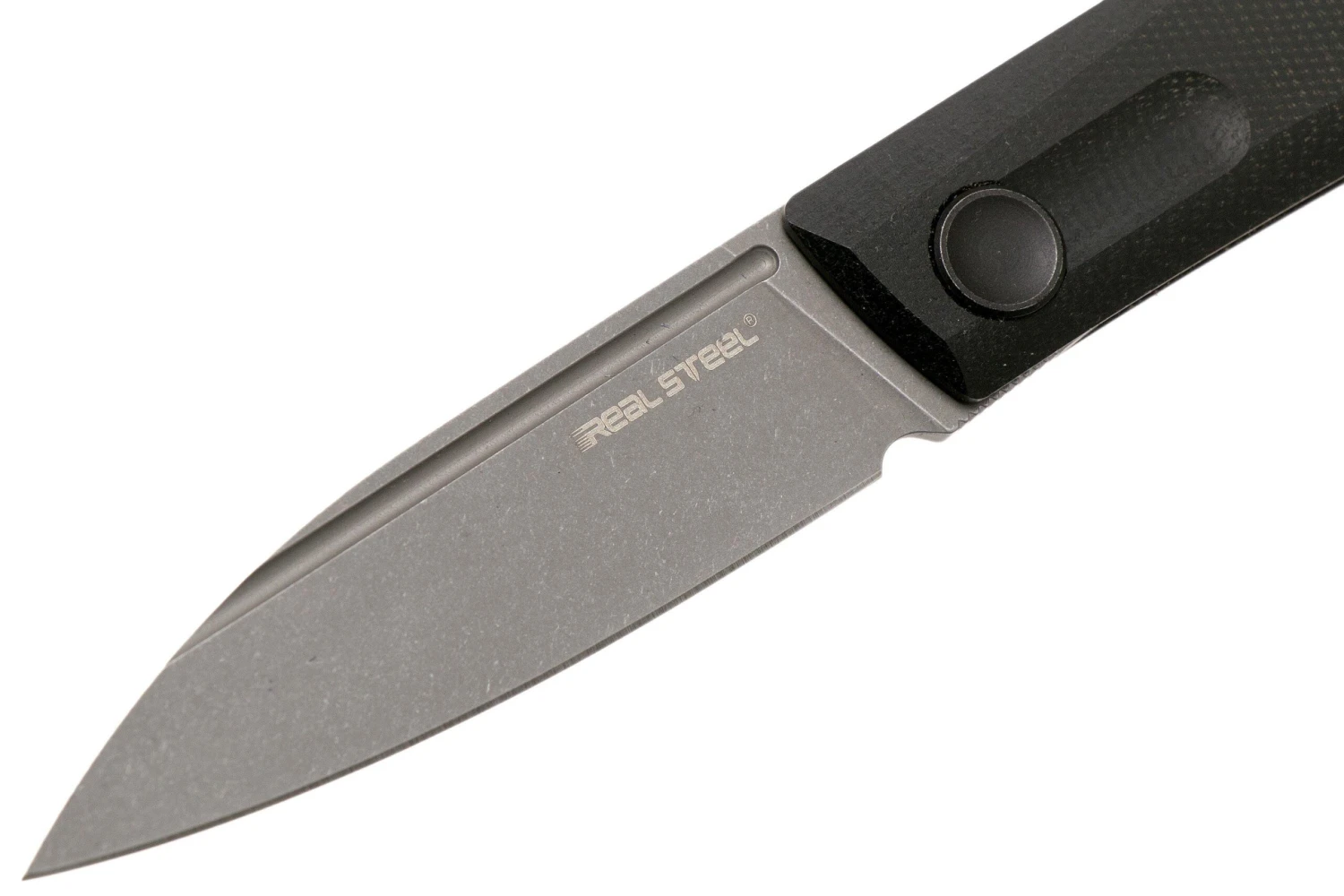 Real Steel Stella Black Canvas Micarta 7055 Knivesandtools Exclusive Navaja, Diseño Poltergeist 5 Real Steel Stella Black Canvas Micarta 7055 Knivesandtools Exclusive Navaja, Diseño Poltergeist - Imagen 3