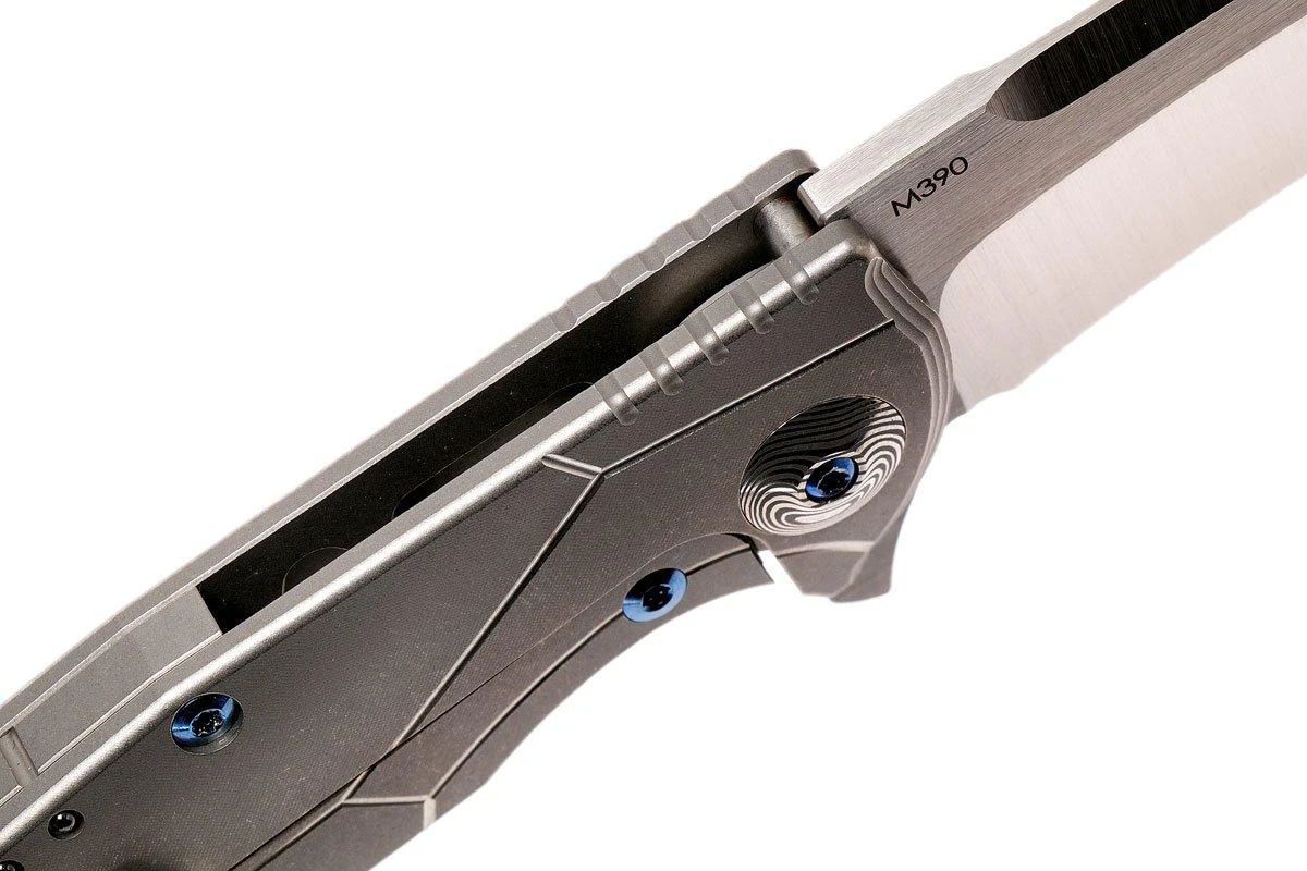 Reate K4 Grey, Damascus Inlay, M390 Satin Finish Navaja 9 Reate K4 Grey, Damascus Inlay, M390 Satin Finish Navaja - Imagen 7