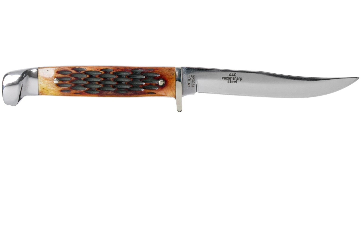 Rough Ryder Small Hunter Amber Bone RR1033 Cuchillo De Caza 4 Rough Ryder Small Hunter Amber Bone RR1033 Cuchillo De Caza - Imagen 2