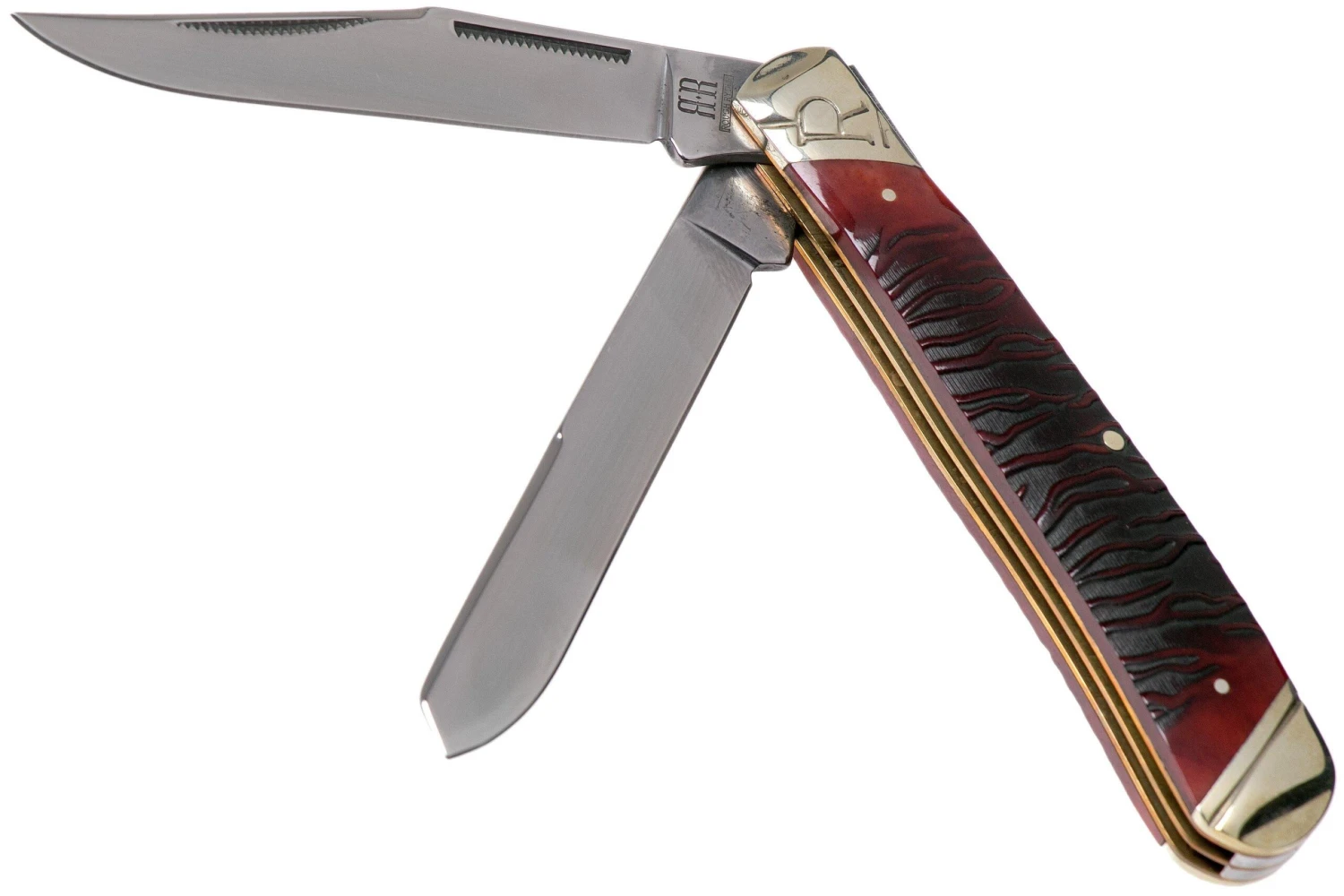 Rough Ryder Tiger Stripe Trapper RR2218 Navaja 3 Rough Ryder Tiger Stripe Trapper RR2218 Navaja
