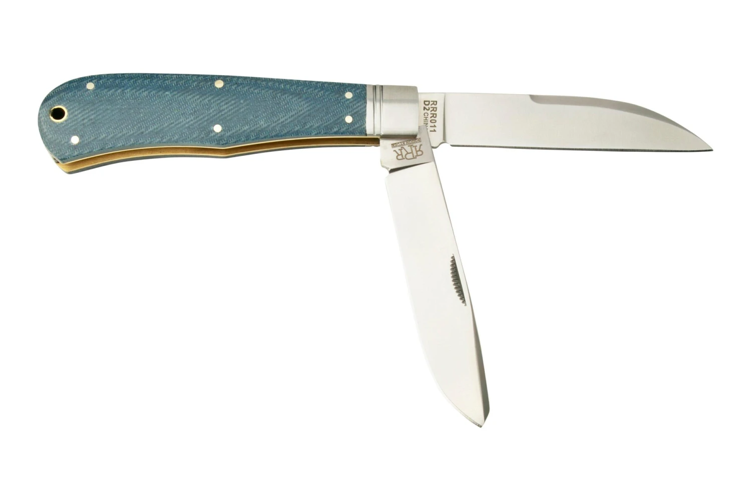 Rough Ryder Reserve Heavy Trapper Denim Micarta, RRR011 Navaja Slipjoint 4 Rough Ryder Reserve Heavy Trapper Denim Micarta, RRR011 Navaja Slipjoint - Imagen 2