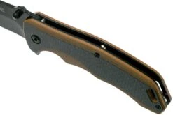 Schrade Ultra-Glide Flipper Knife 3.3" 1121082 Tan G10 & Carbon Fibre Navaja -Knives And Tools Comercio SC1121082 07 schrade