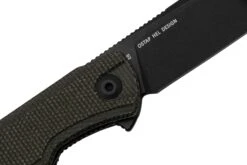 SENCUT Scitus S21042-3 Green Canvas Micarta Black Stonewashed D2, Navaja -Knives And Tools Comercio SES21042 3 05 sencut