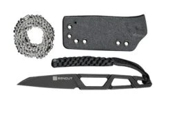 SENCUT TEXO S23095-1 Fixed Blade Neck Knife Skeletonized One-Piece, Blackwashed, Cuchillo De Cuello Con Funda De Kydex -Knives And Tools Comercio SES23095 1 04 sencut
