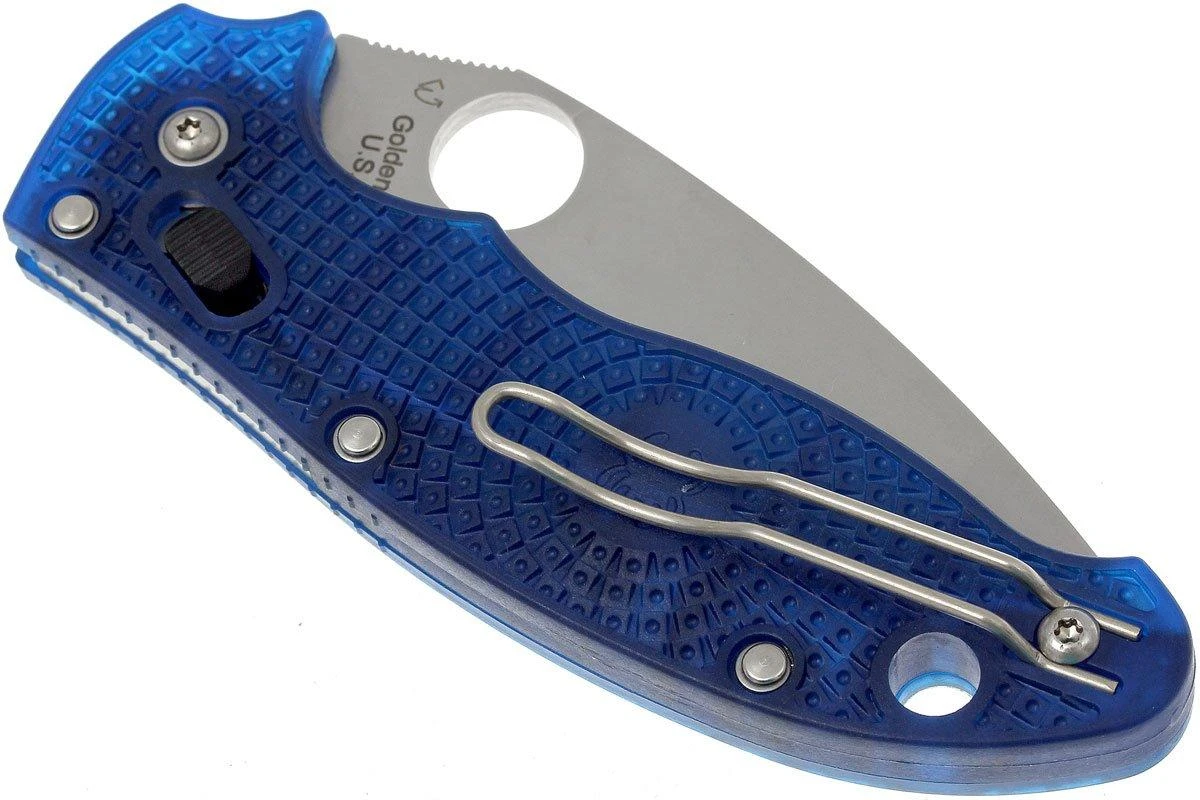 Spyderco Manix 2 Translucent Blue PE - C101PBL2 6 Spyderco Manix 2 Translucent Blue PE - C101PBL2 - Imagen 4