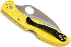 Spyderco Tasman Salt 2 C106PYL2 Plain Edge Navaja, Amarillo -Knives And Tools Comercio SPC106PYL2 04 spyderco spc106pyl2 04