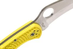 Spyderco Tasman Salt 2 C106PYL2 Plain Edge Navaja, Amarillo -Knives And Tools Comercio SPC106PYL2 06 spyderco spc106pyl2 06