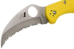 Spyderco Tasman Salt 2 C106SYL2 Navaja, Amarillo -Knives And Tools Comercio SPC106SYL2 03 spyderco spc106syl2 03