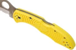 Spyderco Tasman Salt 2 C106SYL2 Navaja, Amarillo -Knives And Tools Comercio SPC106SYL2 07 spyderco spc106syl2 07