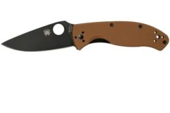 Spyderco Tenacious C122GPBBN Brown Black Navaja, Plain Edge