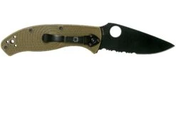 Spyderco Tenacious Lightweight OD Green Black C122PSODBK FRN Navaja Parcialmente Dentada -Knives And Tools Comercio SPC122PSODBK 02 spyderco