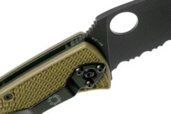 Spyderco Tenacious Lightweight OD Green Black C122PSODBK FRN Navaja Parcialmente Dentada -Knives And Tools Comercio SPC122PSODBK 06 spyderco