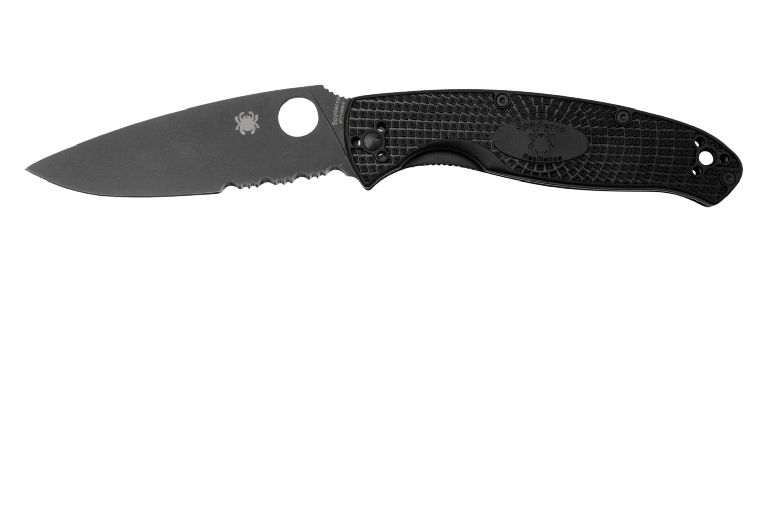Spyderco Resilience Lightweight Black C142PSBBK FRN Navaja Parcialmente Dentada 3 Spyderco Resilience Lightweight Black C142PSBBK FRN Navaja Parcialmente Dentada