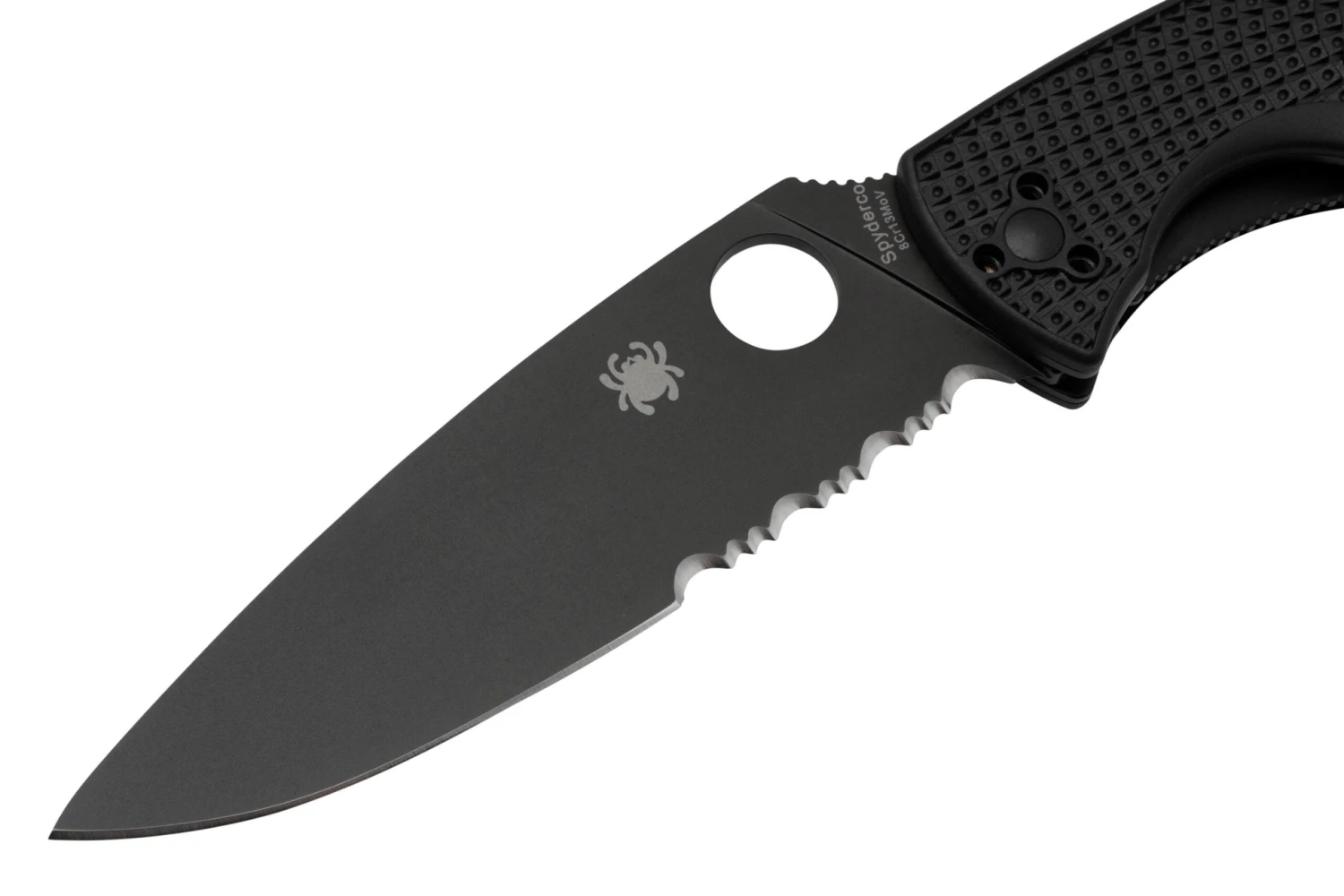 Spyderco Resilience Lightweight Black C142PSBBK FRN Navaja Parcialmente Dentada 5 Spyderco Resilience Lightweight Black C142PSBBK FRN Navaja Parcialmente Dentada - Imagen 3