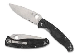 Spyderco Resilience Lightweight C142PSBK FRN Navaja Parcialmente Dentada