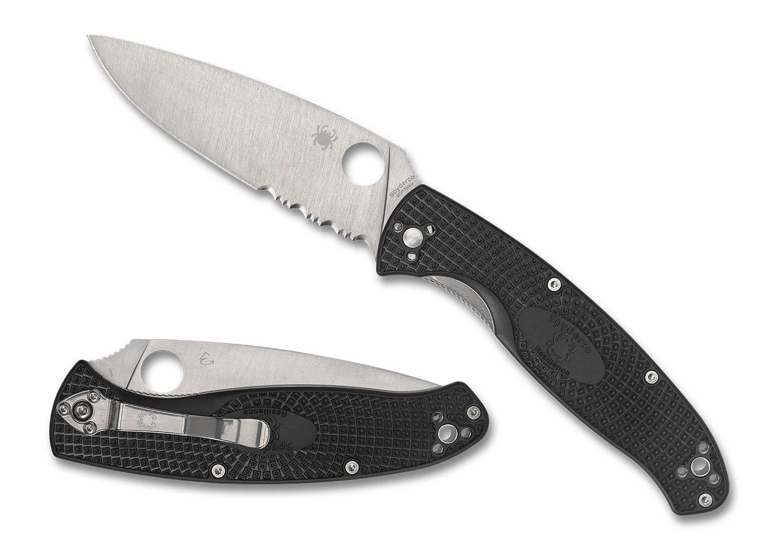 Spyderco Resilience Lightweight C142PSBK FRN Navaja Parcialmente Dentada 3 Spyderco Resilience Lightweight C142PSBK FRN Navaja Parcialmente Dentada