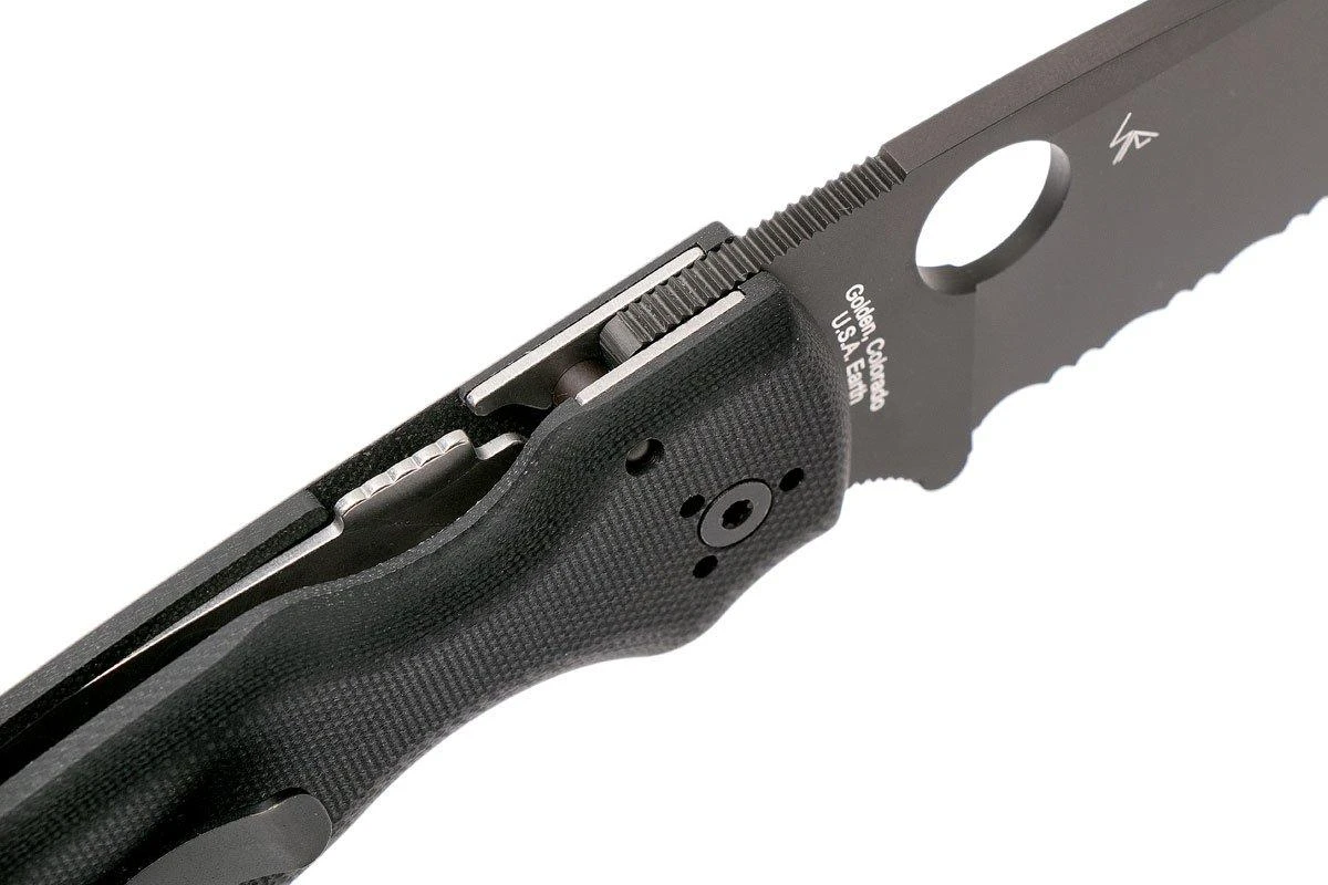 Spyderco Shaman C229GSBK Serrated Navaja, Sal Glesser Design 8 Spyderco Shaman C229GSBK Serrated Navaja, Sal Glesser Design - Imagen 6