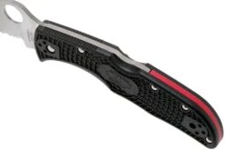 Spyderco Endela Thin Red Line C243FPSBKRD Navaja Parcialmente Dentada -Knives And Tools Comercio SPC243FPSBKRD 07 spyderco