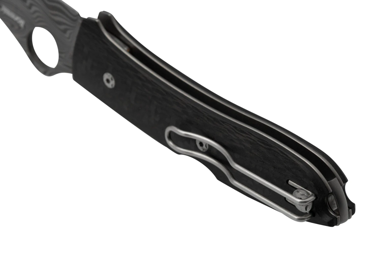 Spyderco SpyOpera C255CFPD Carbon Fiber, Damasteel, Sprint Run, Navaja 6 Spyderco SpyOpera C255CFPD Carbon Fiber, Damasteel, Sprint Run, Navaja - Imagen 4