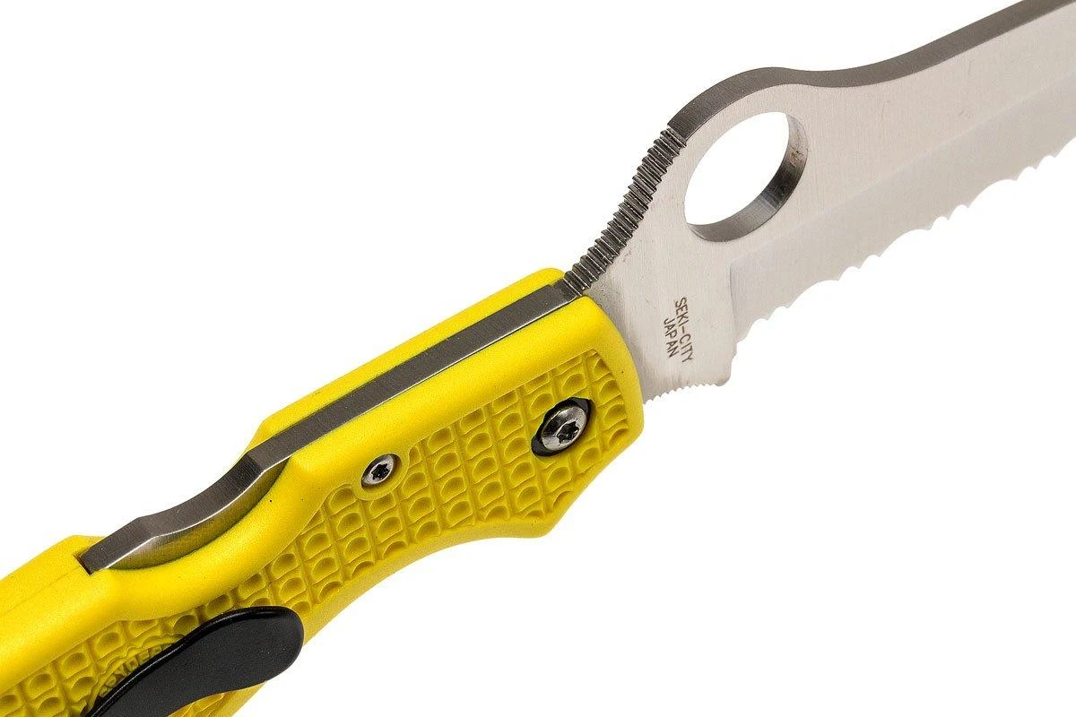 Spyderco C89 Atlantic Salt, Amarillo, Dentado 8 Spyderco C89 Atlantic Salt, Amarillo, Dentado - Imagen 6
